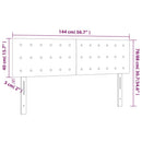 vidaXL szürke műbőr LED-es fejtámla 144 x 5 x 78/88 cm