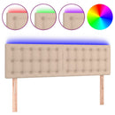 vidaXL cappuccino színű műbőr LED-es fejtámla 144 x 5 x 78/88 cm