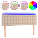 vidaXL cappuccino színű műbőr LED-es fejtámla 144 x 5 x 78/88 cm