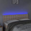 vidaXL cappuccino színű műbőr LED-es fejtámla 144 x 5 x 78/88 cm