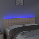 vidaXL cappuccino színű műbőr LED-es fejtámla 144 x 5 x 78/88 cm