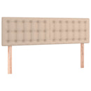 vidaXL cappuccino színű műbőr LED-es fejtámla 144 x 5 x 78/88 cm
