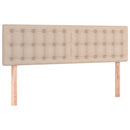 vidaXL cappuccino színű műbőr LED-es fejtámla 144 x 5 x 78/88 cm