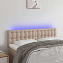 vidaXL cappuccino színű műbőr LED-es fejtámla 144 x 5 x 78/88 cm