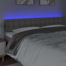 vidaXL szürke műbőr LED-es fejtámla 160 x 5 x 78/88 cm