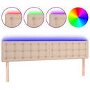vidaXL cappuccino színű műbőr LED-es fejtámla 160 x 5 x 78/88 cm