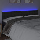vidaXL fekete műbőr LED-es fejtámla 180 x 5 x 78/88 cm