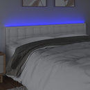 vidaXL fehér műbőr LED-es fejtámla 180 x 5 x 78/88 cm
