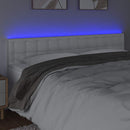 vidaXL fehér műbőr LED-es fejtámla 180 x 5 x 78/88 cm