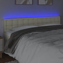 vidaXL krémszínű műbőr LED-es fejtámla 180 x 5 x 78/88 cm