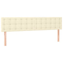 vidaXL krémszínű műbőr LED-es fejtámla 180 x 5 x 78/88 cm