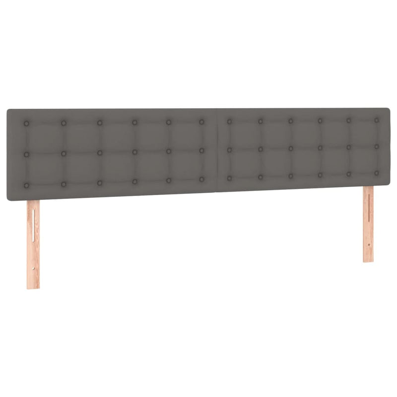 vidaXL szürke műbőr LED-es fejtámla 180 x 5 x 78/88 cm