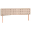 vidaXL cappuccino színű műbőr LED-es fejtámla 180 x 5 x 78/88 cm