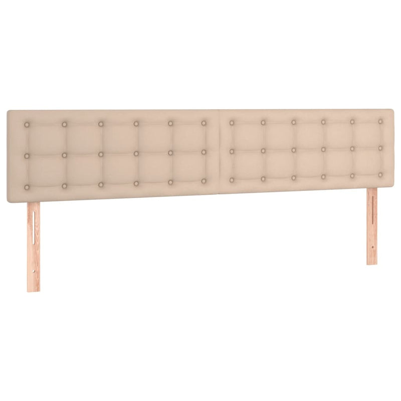 vidaXL cappuccino színű műbőr LED-es fejtámla 180 x 5 x 78/88 cm