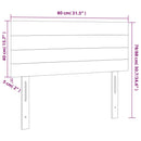 vidaXL világosszürke szövet LED-es fejtámla 80 x 5 x 78/88 cm