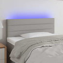 vidaXL világosszürke szövet LED-es fejtámla 90x5x78/88 cm