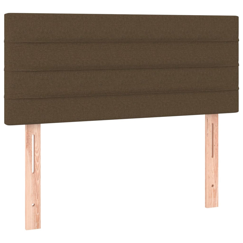 vidaXL sötétbarna szövet LED-es fejtámla 90x5x78/88 cm
