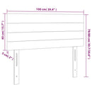 vidaXL fekete szövet LED-es fejtámla 100x5x78/88 cm