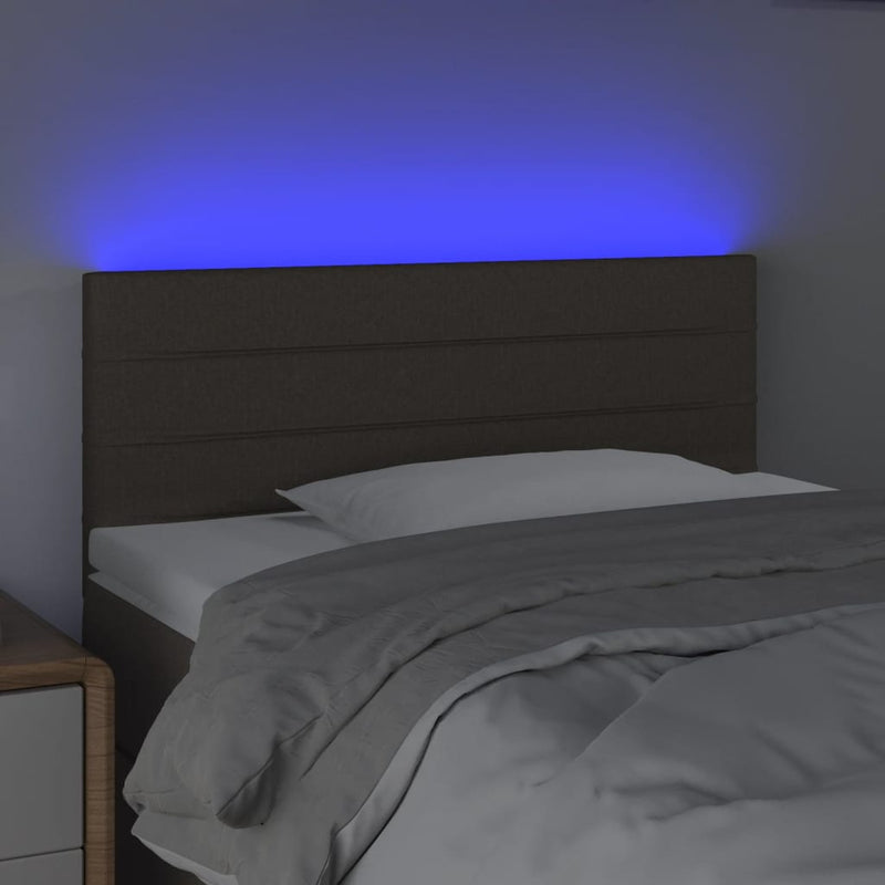 vidaXL tópszínű szövet LED-es fejtámla 100x5x78/88 cm
