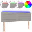 vidaXL világosszürke szövet LED-es fejtámla 144 x 5 x 78/88 cm