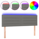 vidaXL sötétszürke szövet LED-es fejtámla 144x5x78/88 cm