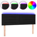 vidaXL fekete szövet LED-es fejtámla 144x5x78/88 cm