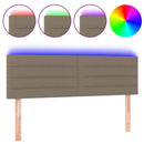 vidaXL tópszínű szövet LED-es fejtámla 144x5x78/88 cm