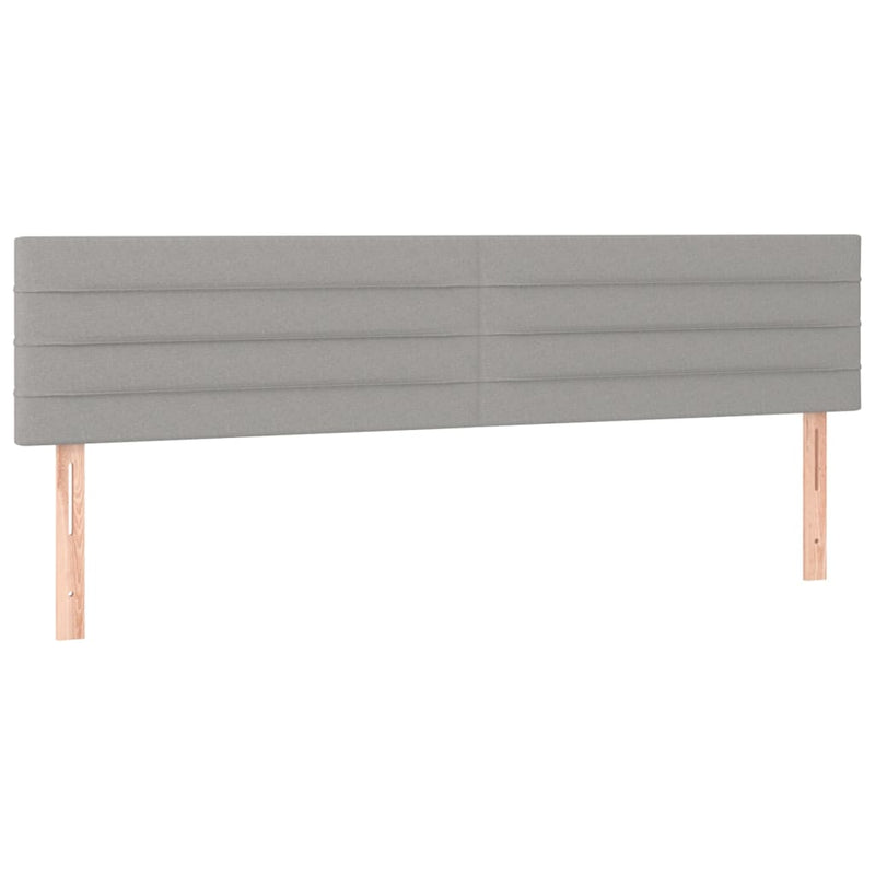 vidaXL világosszürke szövet LED-es fejtámla 160x5x78/88 cm