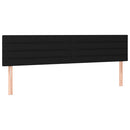 vidaXL fekete szövet LED-es fejtámla 160x5x78/88 cm