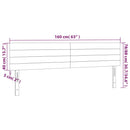 vidaXL fekete szövet LED-es fejtámla 160x5x78/88 cm