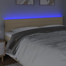 vidaXL krémszínű szövet LED-es fejtámla 160x5x78/88 cm
