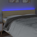 vidaXL krémszínű szövet LED-es fejtámla 180x5x78/88 cm