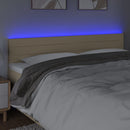 vidaXL krémszínű szövet LED-es fejtámla 200x5x78/88 cm