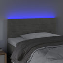 vidaXL világosszürke bársony LED-es fejtámla 80 x 5 x 78/88 cm
