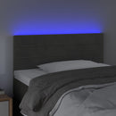 vidaXL sötétszürke bársony LED-es fejtámla 80 x 5 x 78/88 cm