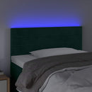 vidaXL sötétzöld bársony LED-es fejtámla 80 x 5 x 78/88 cm