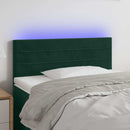 vidaXL sötétzöld bársony LED-es fejtámla 80 x 5 x 78/88 cm