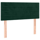 vidaXL sötétzöld bársony LED-es fejtámla 90x5x78/88 cm