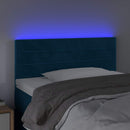 vidaXL sötétkék bársony LED-es fejtámla 90x5x78/88 cm