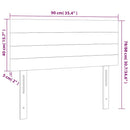 vidaXL sötétkék bársony LED-es fejtámla 90x5x78/88 cm