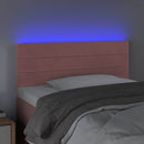 vidaXL rózsaszín bársony LED-es fejtámla 90x5x78/88 cm