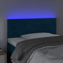 vidaXL sötétkék bársony LED-es fejtámla 100x5x78/88 cm