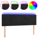 vidaXL fekete bársony LED-es fejtámla 144x5x78/88 cm