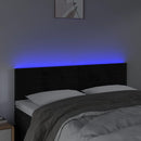 vidaXL fekete bársony LED-es fejtámla 144x5x78/88 cm