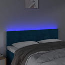 vidaXL sötétkék bársony LED-es fejtámla 144x5x78/88 cm