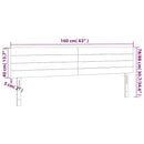 vidaXL sötétkék bársony LED-es fejtámla 160x5x78/88 cm