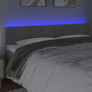 vidaXL világosszürke bársony LED-es fejtámla 180x5x78/88 cm