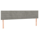 vidaXL világosszürke bársony LED-es fejtámla 180x5x78/88 cm