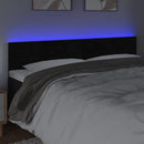 vidaXL fekete bársony LED-es fejtámla 180x5x78/88 cm