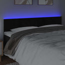 vidaXL fekete bársony LED-es fejtámla 180x5x78/88 cm